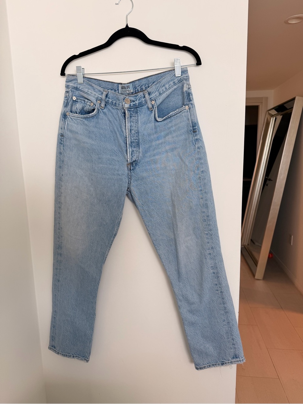 AGOLDE cropped rigid high rise Riley jeans